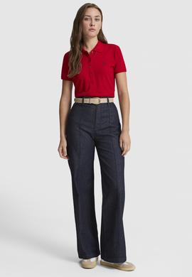 Kadın Kırmızı Polo Yaka Basic Tişört - 50321818072
