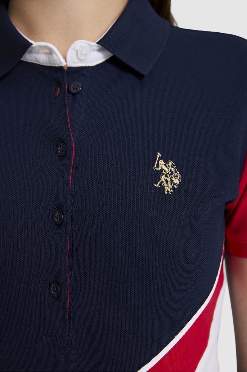 Kadın Beyaz Polo Yaka Tişört