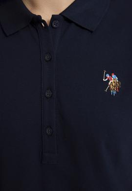 Kadın Lacivert Polo Yaka Basic Tişört - 50323575025