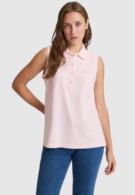 Kadın Açık Pembe Polo Yaka Düğme Detaylı Tişört - 50323574025
