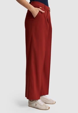 Kadın Vişne Kanvas Pantolon - 50325517026