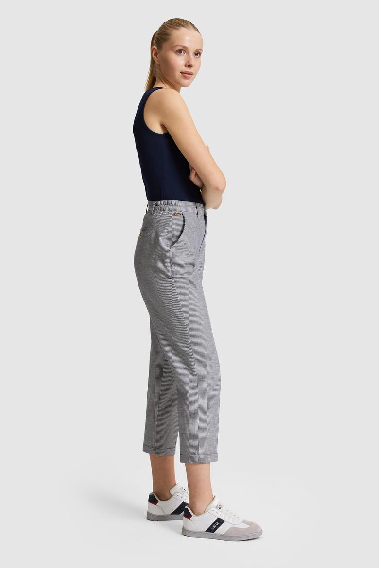 Kadın Lacivert Kanvas Pantolon - 50325535006