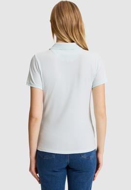 Kadın Su Polo Yaka Basic Tişört - 50321798264