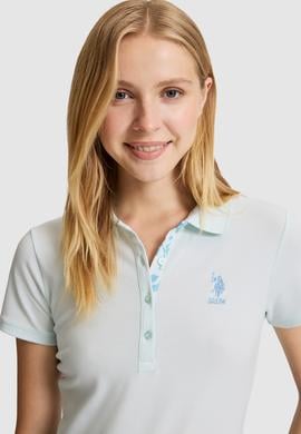 Kadın Su Polo Yaka Basic Tişört - 50321798264