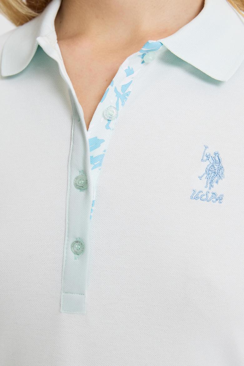 Kadın Su Polo Yaka Basic Tişört - 50321798264