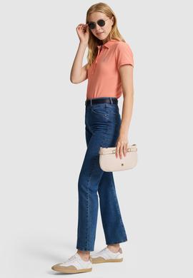 Kadın Somon Polo Yaka Basic Tişört - 50321818140