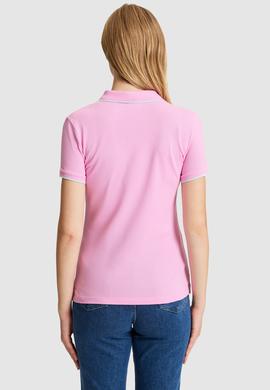 Kadın Pembe Polo Yaka Tişört - 50334010005