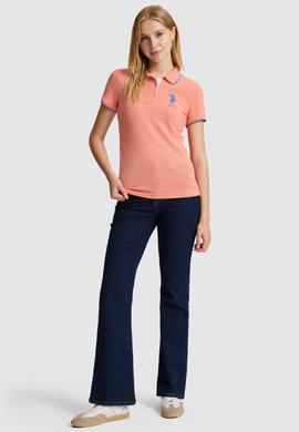 Kadın Somon Polo Yaka Tişört - 50334010020