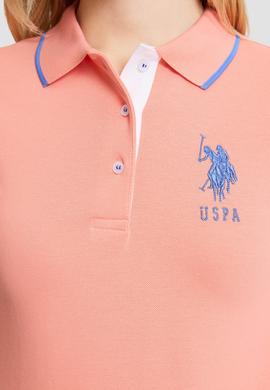 Kadın Somon Polo Yaka Tişört - 50334010020