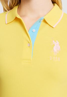 Kadın Sarı Polo Yaka Tişört - 50334010014