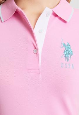 Kadın Pembe Polo Yaka Tişört - 50334010005