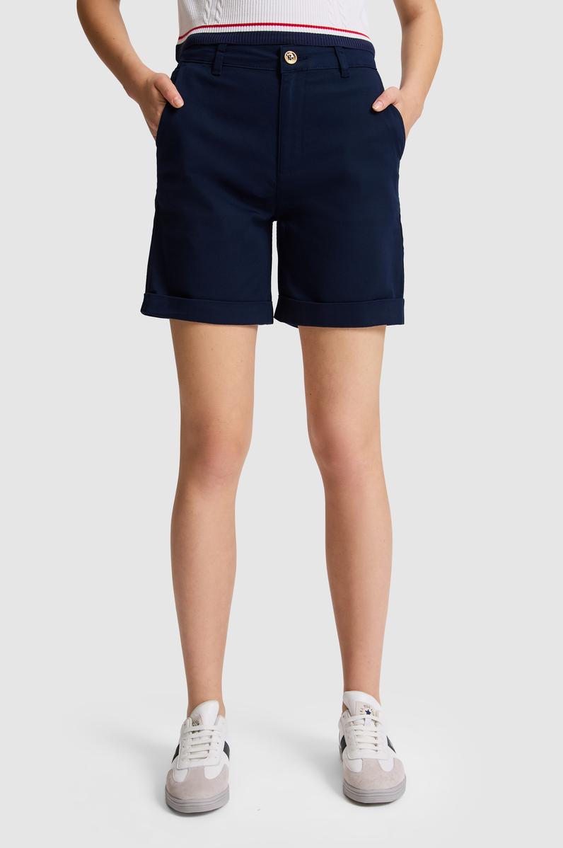 Kadın Lacivert Dokuma Şort