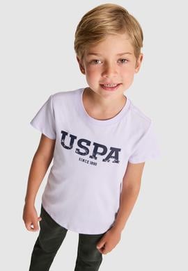Erkek Çocuk Lila Bisiklet Yaka Basic Tişört - 50325607046