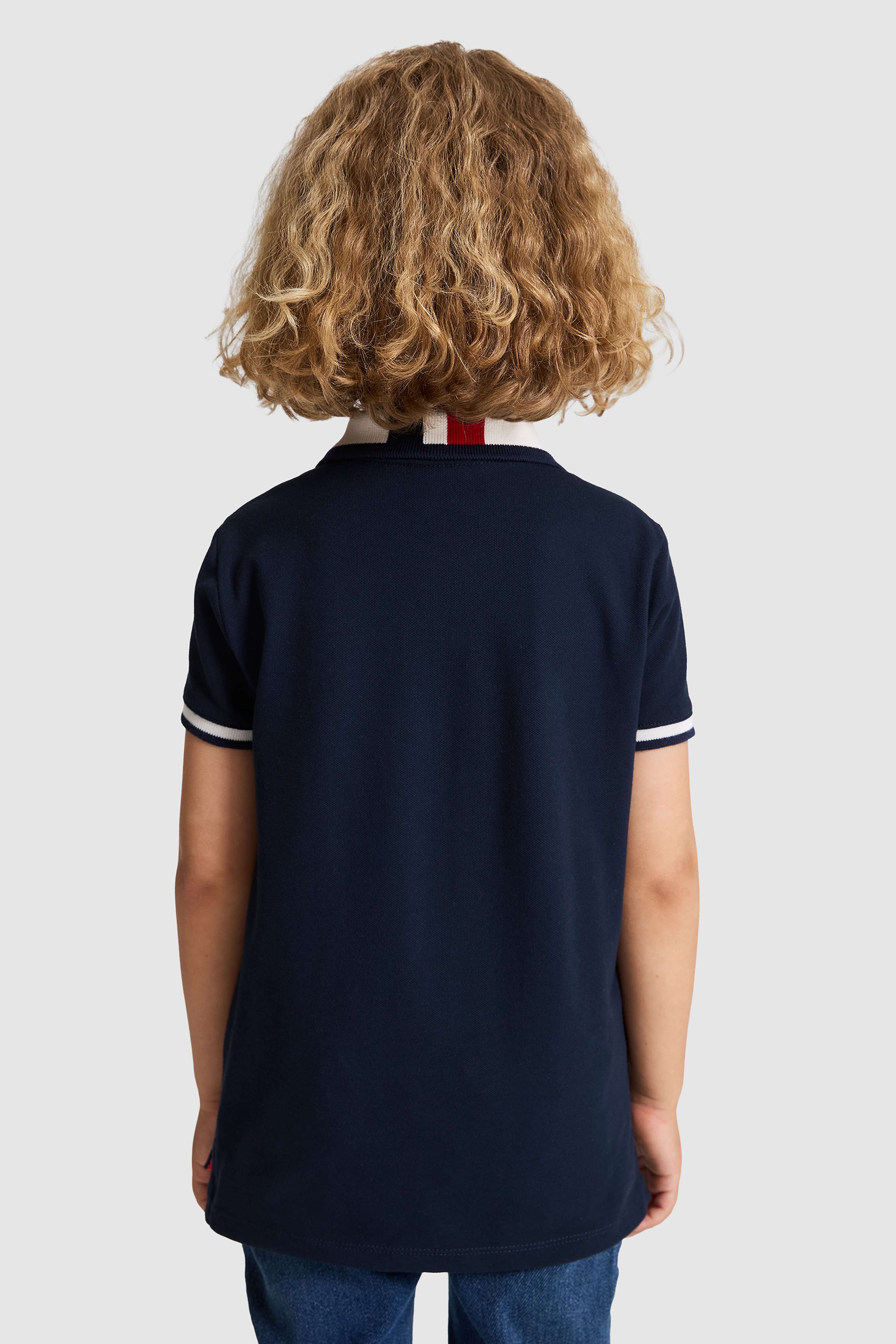 Erkek Çocuk Lacivert Polo Yaka Basic Tişört