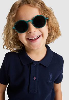 Erkek Çocuk Lacivert Polo Yaka Basic Tişört - 50320118178