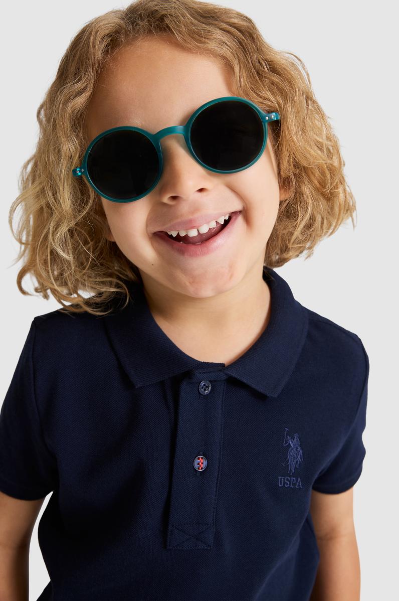 Erkek Çocuk Lacivert Polo Yaka Basic Tişört
