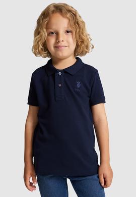 Erkek Çocuk Lacivert Polo Yaka Basic Tişört - 50320118178