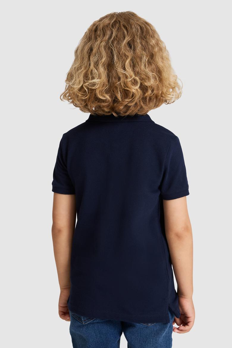 Erkek Çocuk Lacivert Polo Yaka Basic Tişört - 50320118178