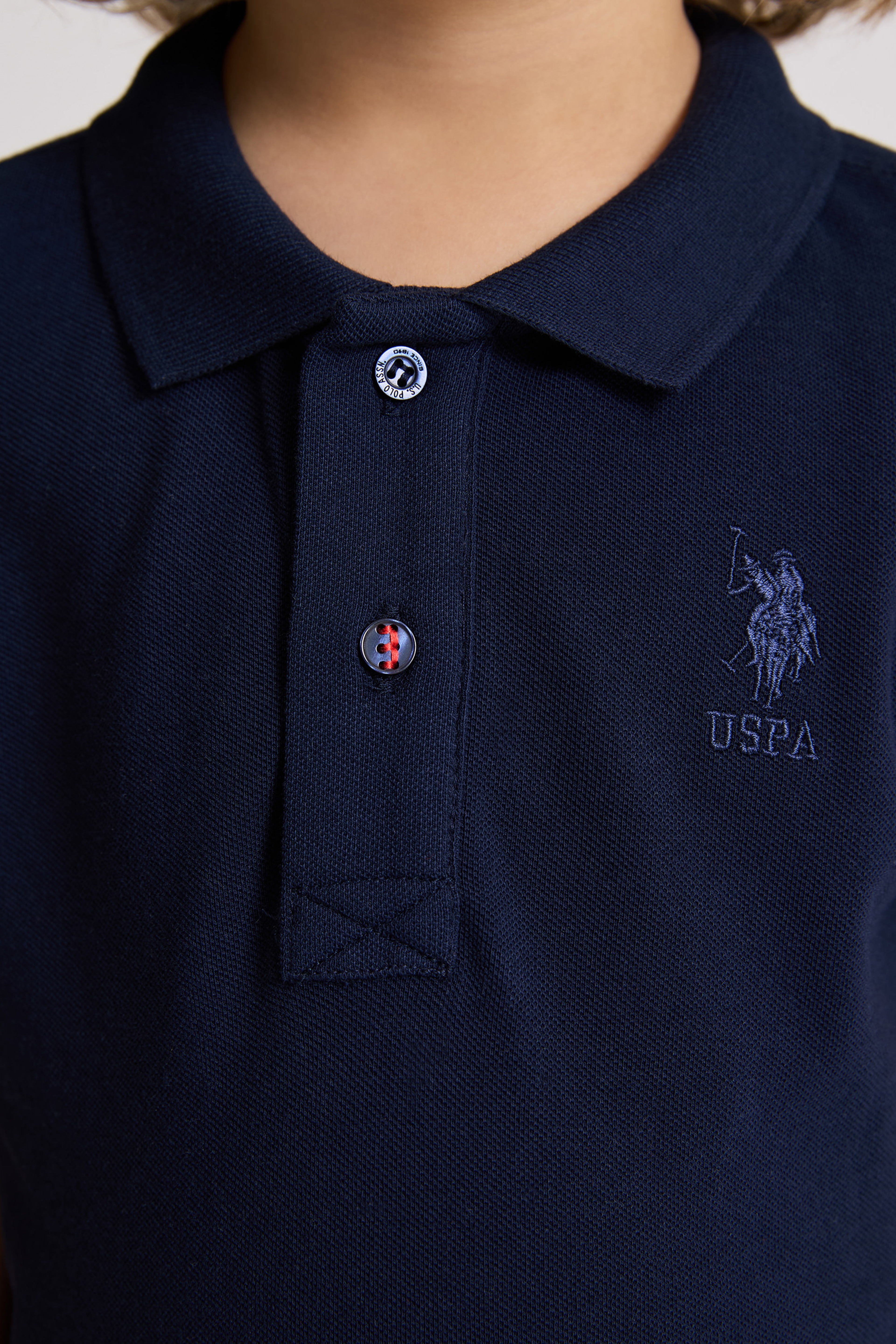 Erkek Çocuk Lacivert Polo Yaka Basic Tişört - Image 6