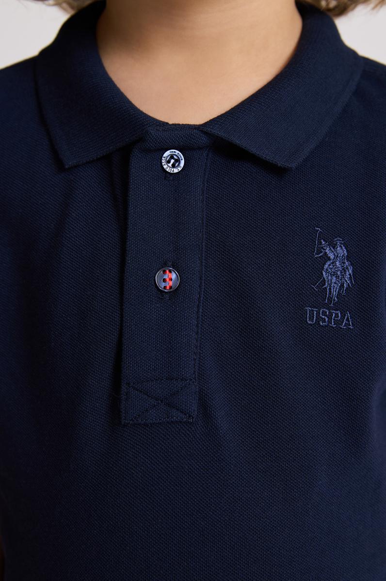 Erkek Çocuk Lacivert Polo Yaka Basic Tişört