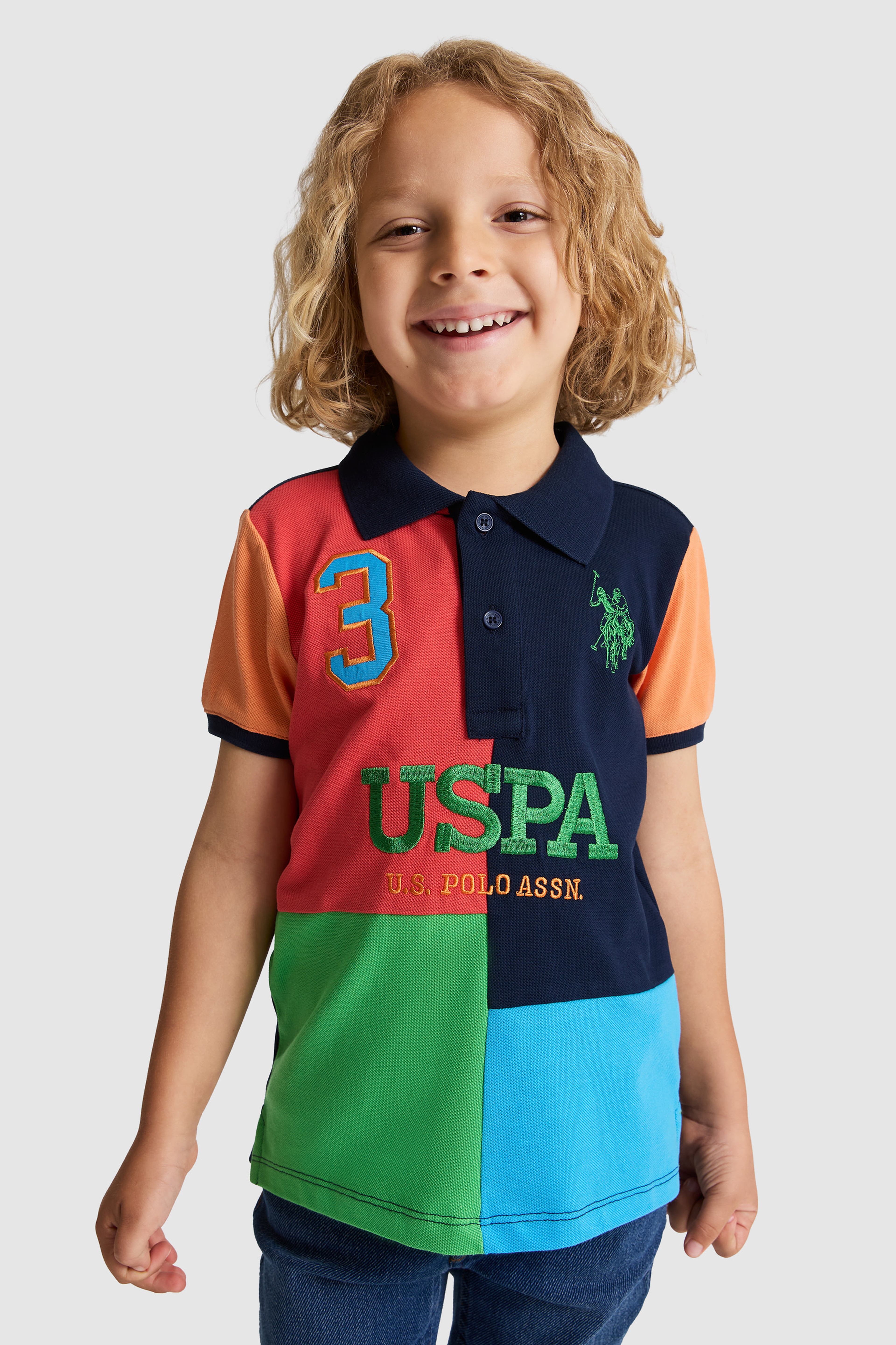 Erkek Çocuk Lacivert Polo Yaka Tişört - Image 3