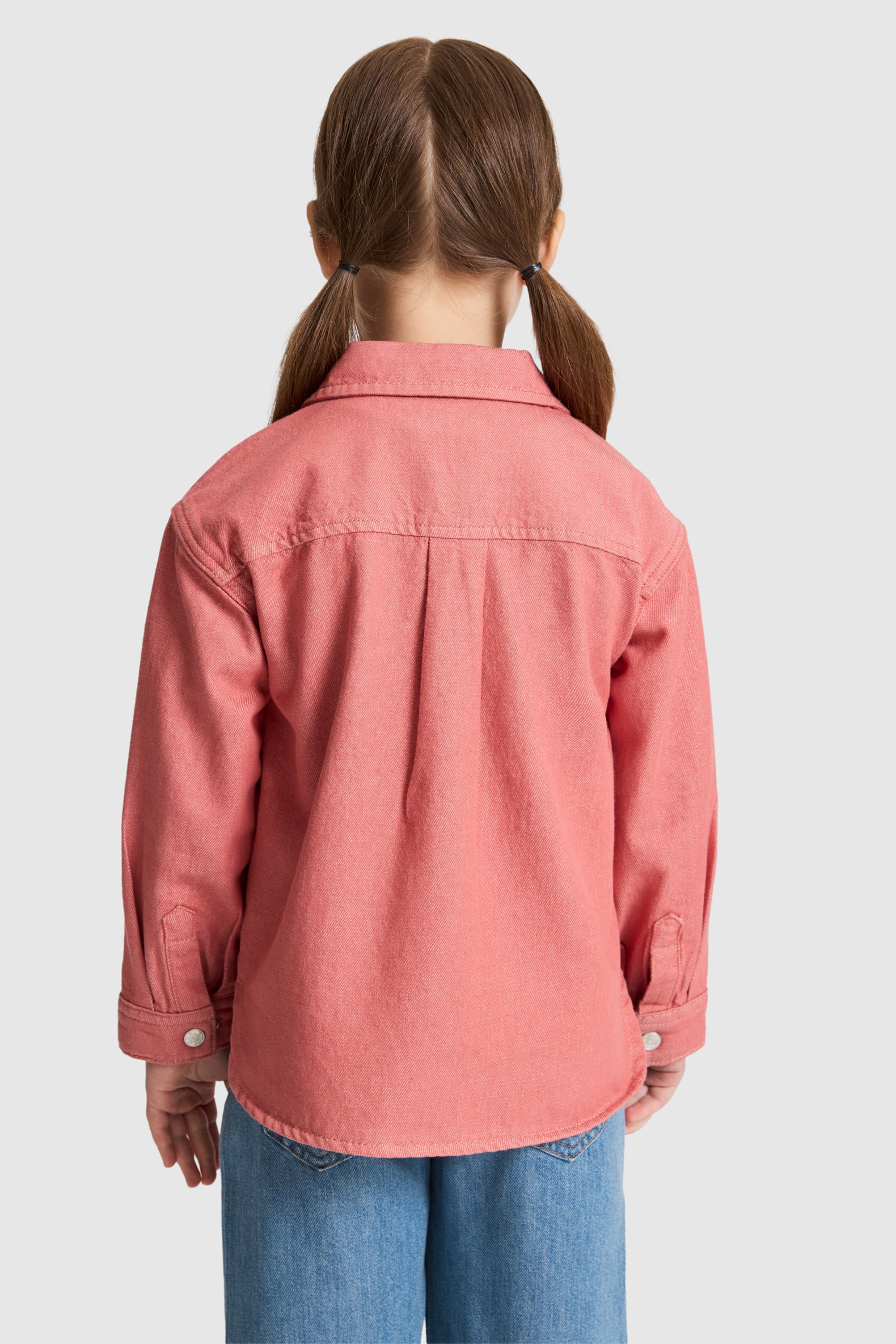 Kız Çocuk Pembe Jean Gömlek - 50321526001
