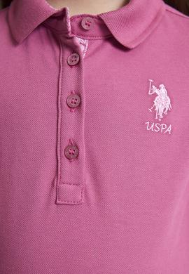 Kız Çocuk Fuşya Polo Yaka Basic Tişört - 50320287025