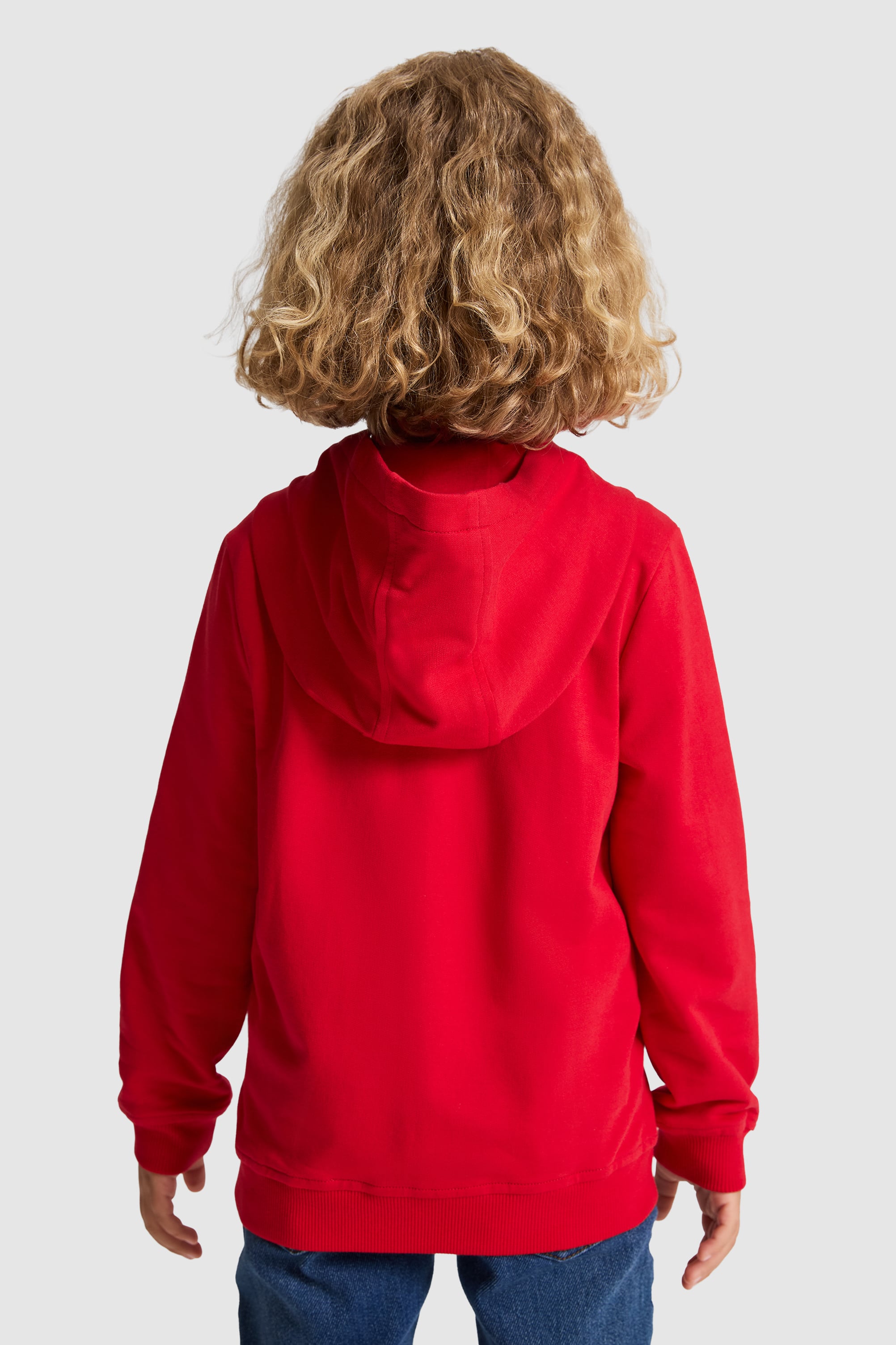 Erkek Çocuk Kırmızı Kapüşonlu Fermuarlı Basic Sweatshirt - 50320430049