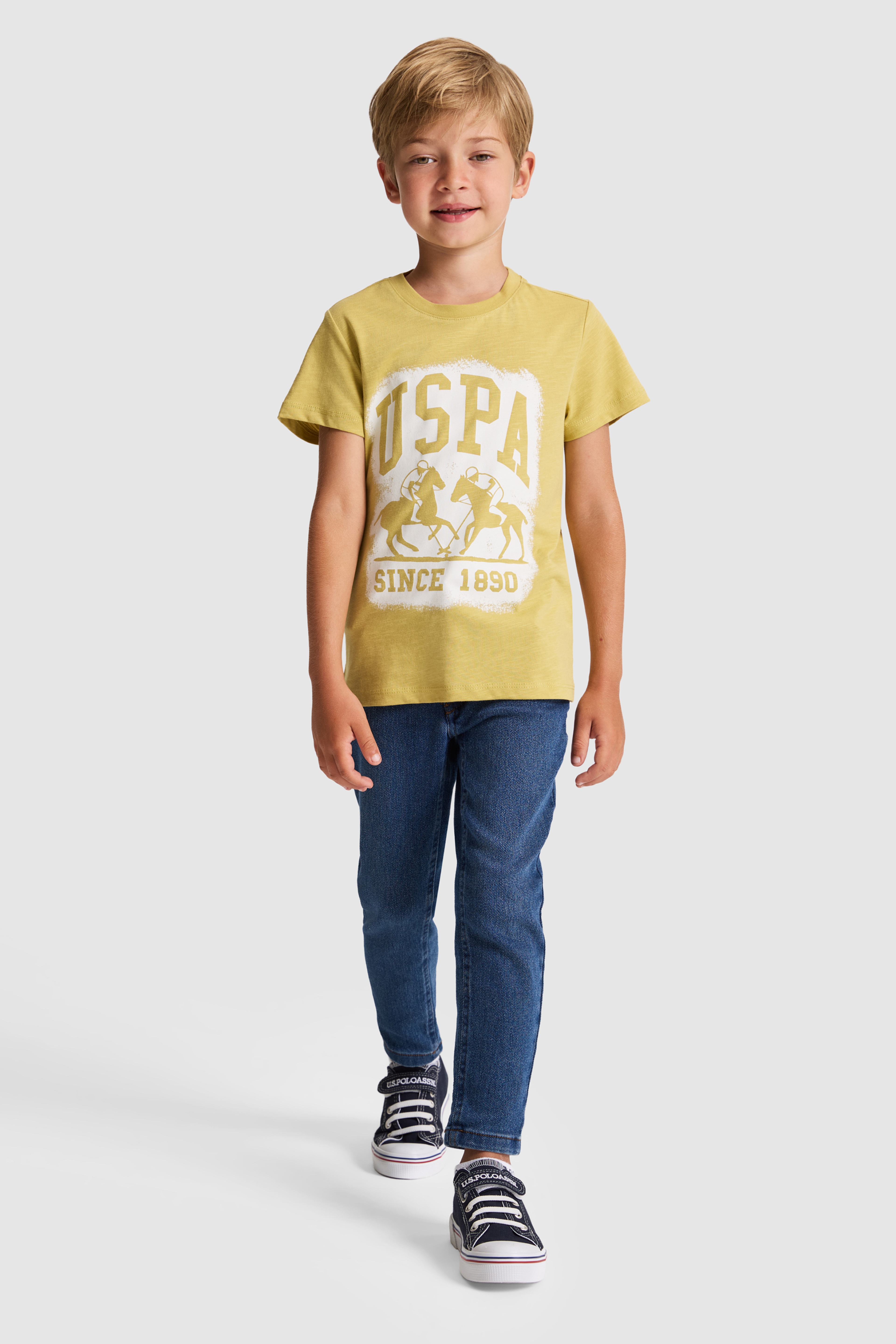 Erkek Çocuk Yeşil Bisiklet Yaka Tişört - Image 4