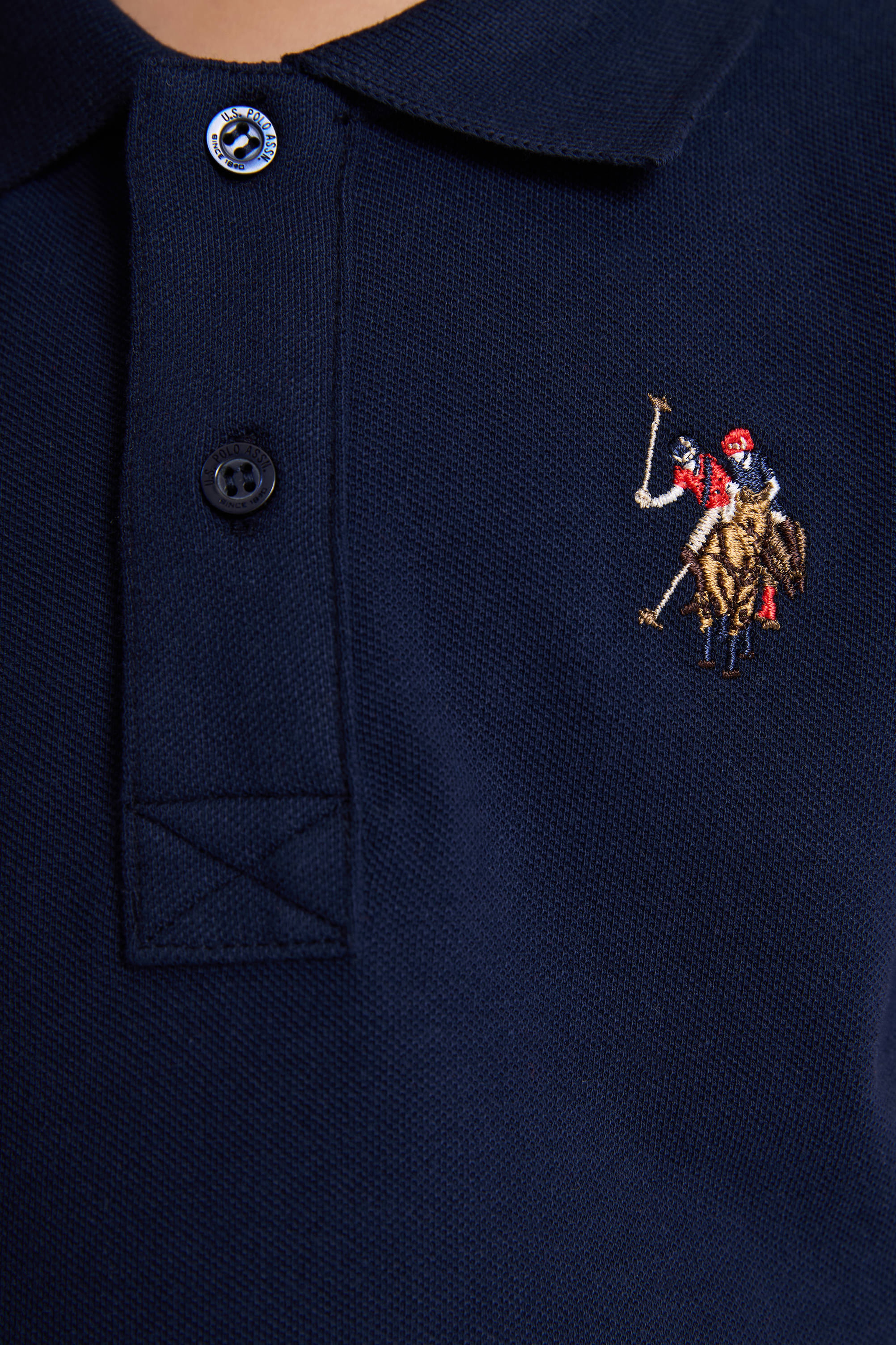 Erkek Çocuk Lacivert Polo Yaka Basic Tişört - Image 6