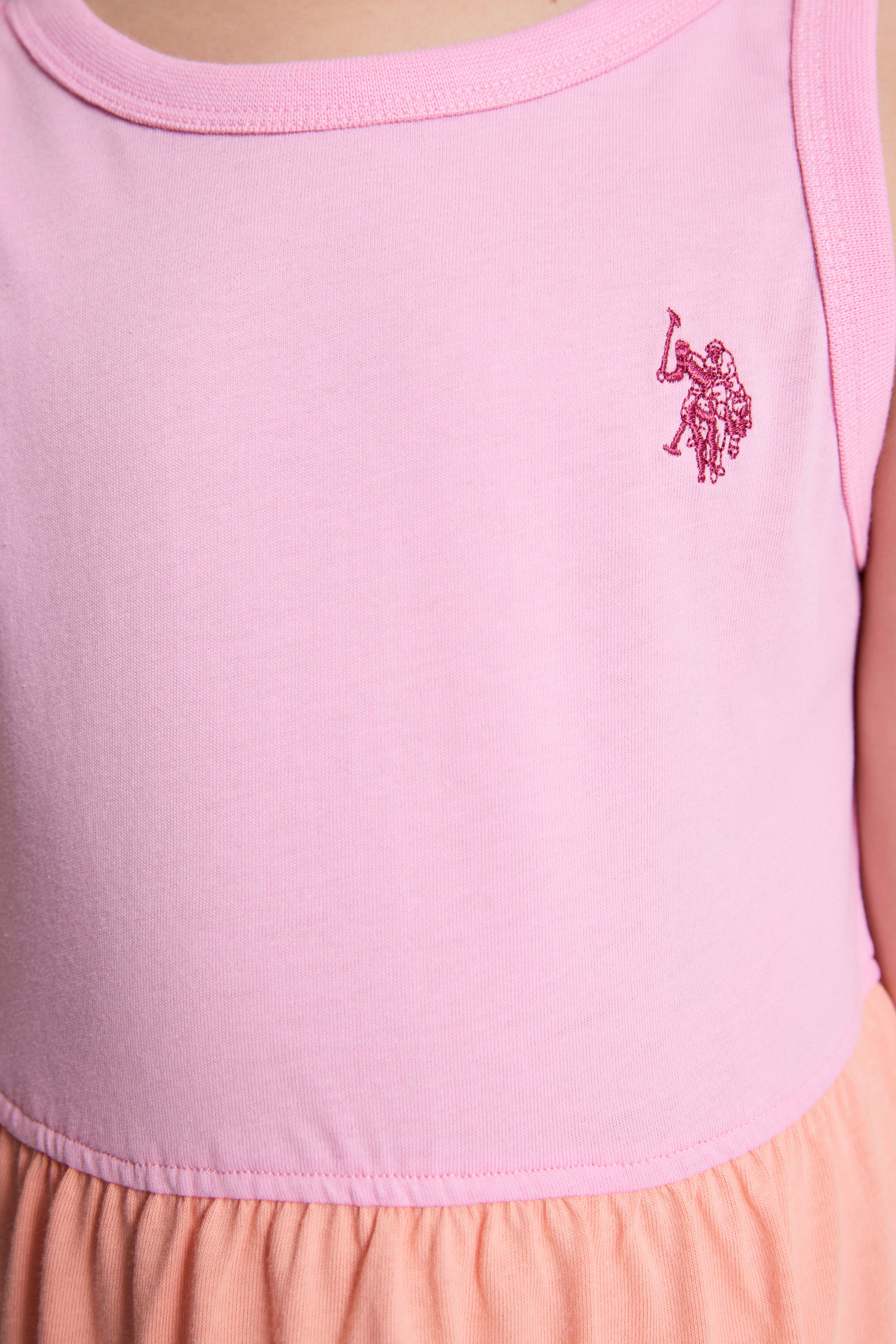 Kız Çocuk Pembe Örme Elbise - Image 6