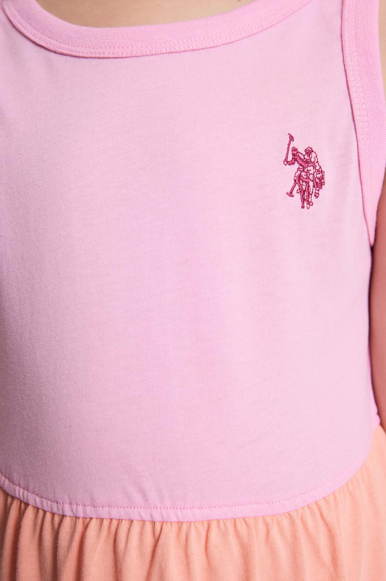 Kız Çocuk Pembe Örme Elbise