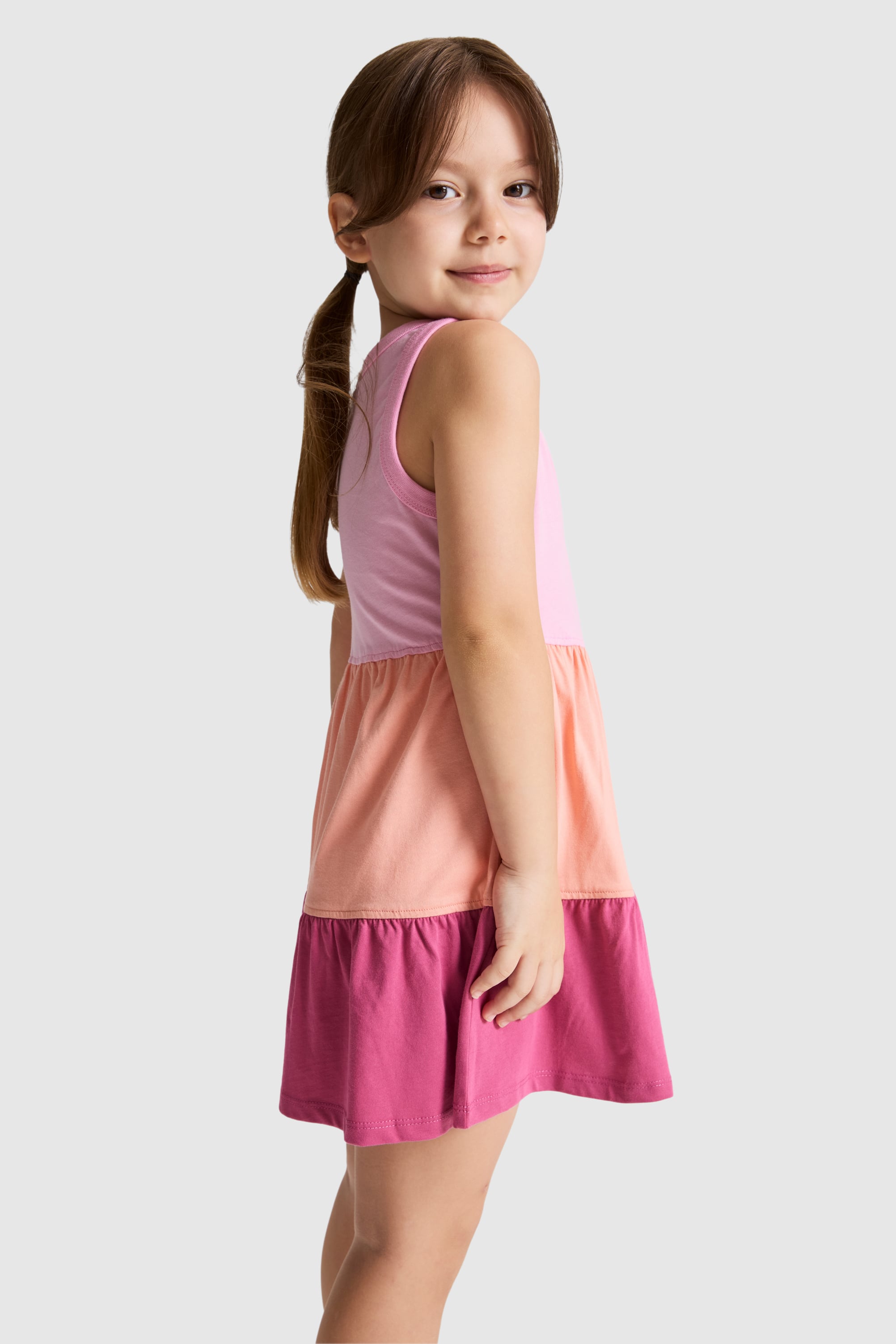 Kız Çocuk Pembe Örme Elbise - 50325651006