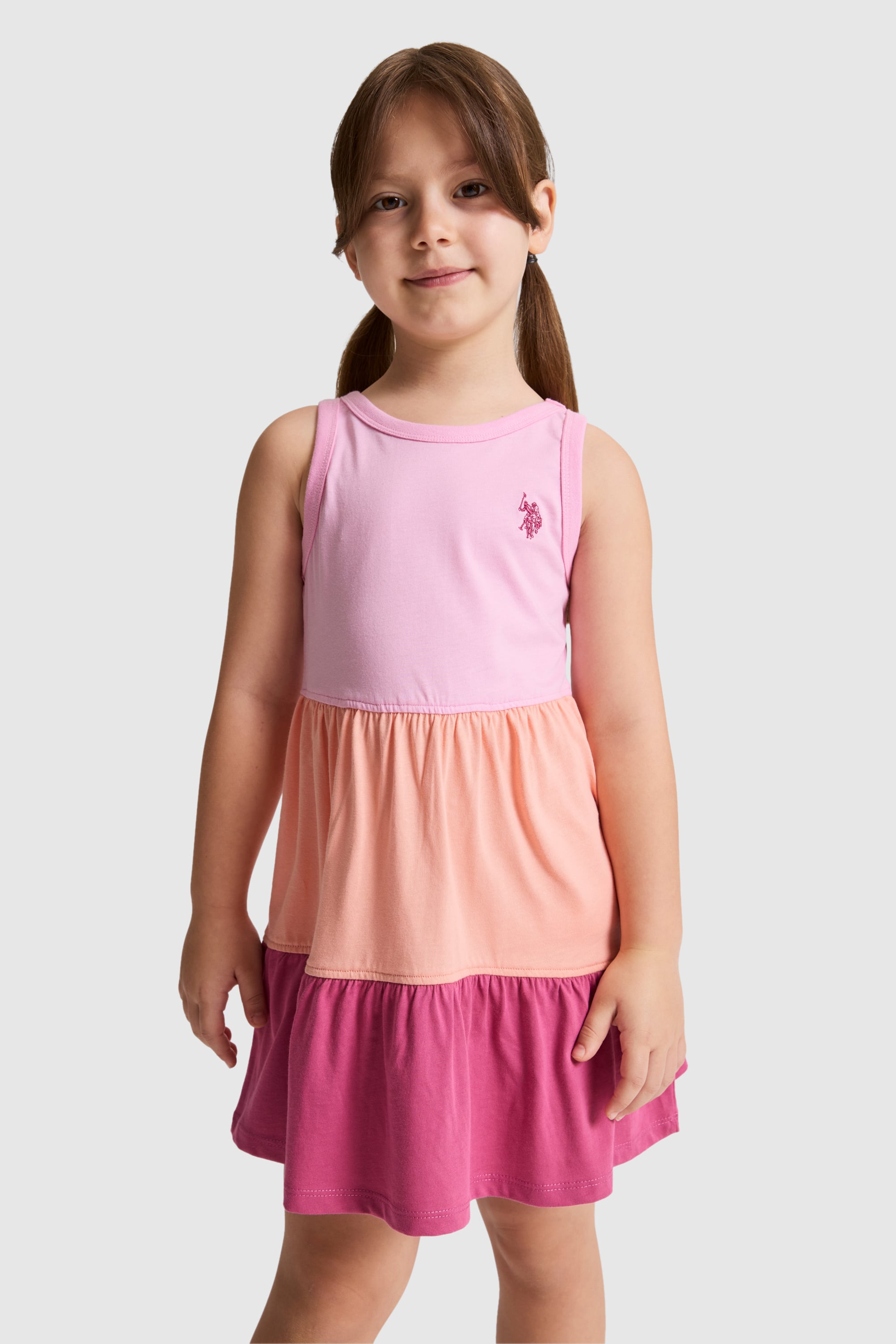 Kız Çocuk Pembe Örme Elbise - 50325651006