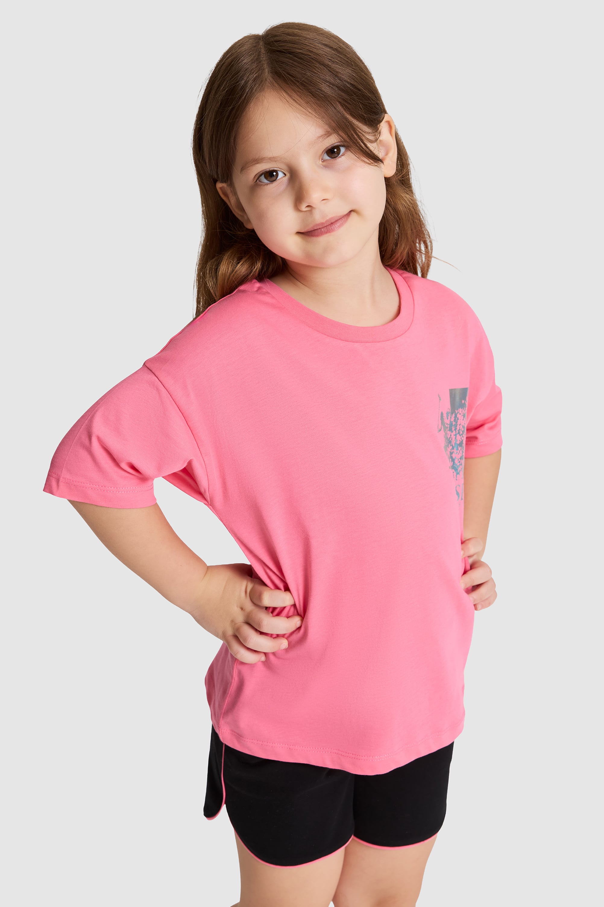 Kız Çocuk Pembe Alt Üst Takım
