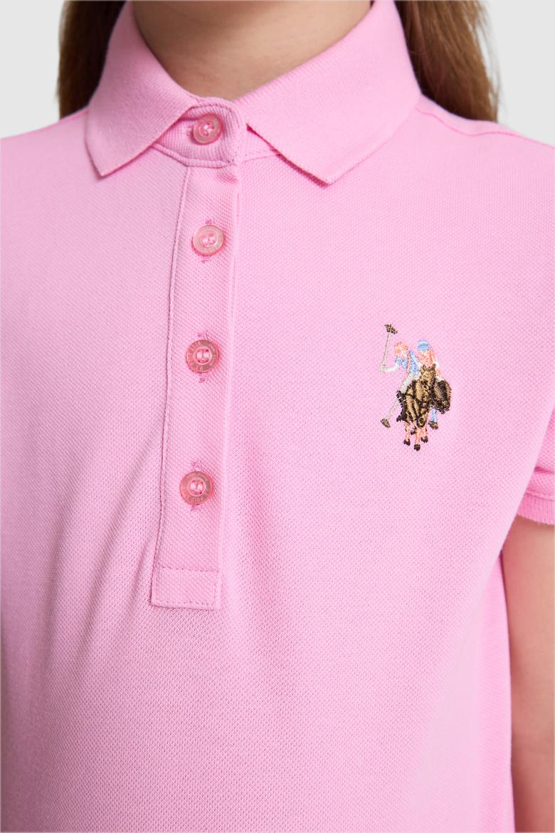 Kız Çocuk Pembe Örme Elbise - 50325597035