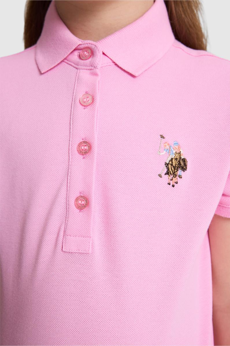 Kız Çocuk Pembe Örme Elbise