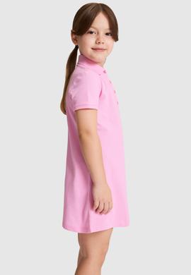 Kız Çocuk Pembe Örme Elbise - 50325597035