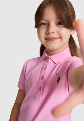 Kız Çocuk Pembe Örme Elbise - 50325597035