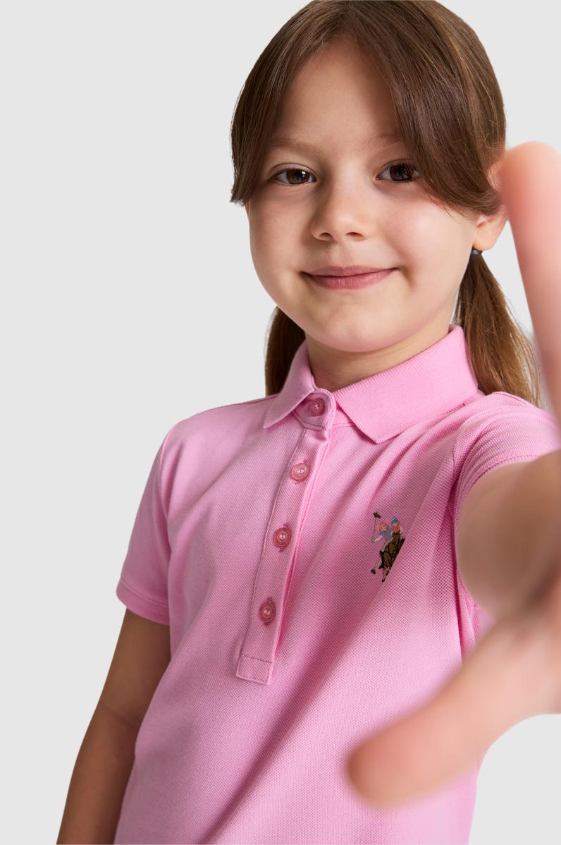 Kız Çocuk Pembe Örme Elbise