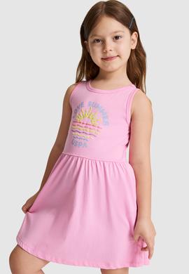 Kız Çocuk Pembe Örme Elbise - 50325646019