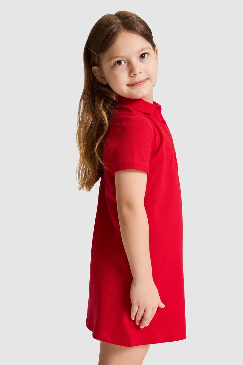 Kız Çocuk Kırmızı Örme Elbise - 50325597070