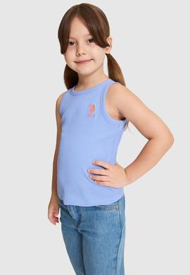 Kız Çocuk Lavanta Bisiklet Yaka Basic Tişört - 50325671057