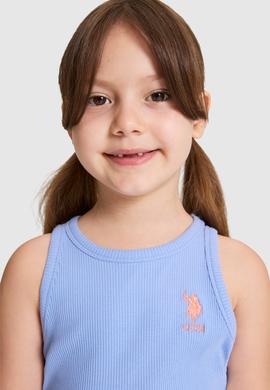Kız Çocuk Lavanta Bisiklet Yaka Basic Tişört - 50325671057