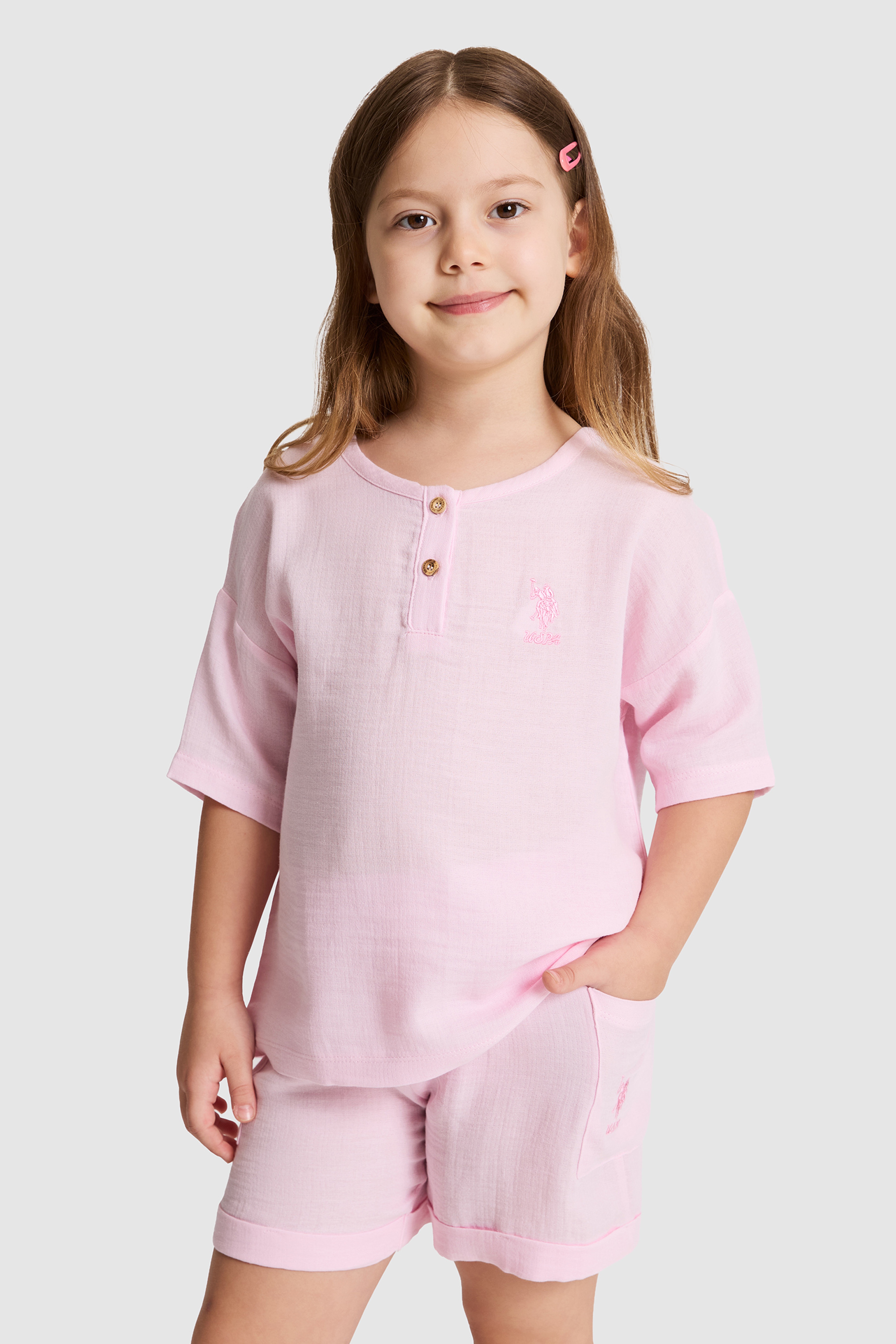 Kız Çocuk Pembe Alt Üst Takım - Image 4