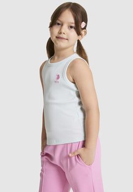 Kız Çocuk Su Yeşili Bisiklet Yaka Basic Tişört - 50325671041