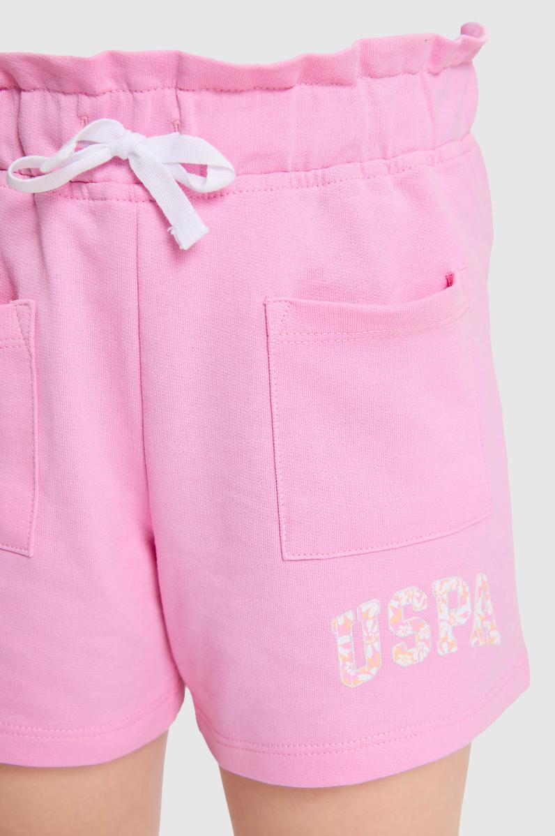 Kız Çocuk Pembe Örme Şort