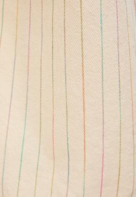 Kız Çocuk Ekru Çizgili Jean Pantolon - 50321527009