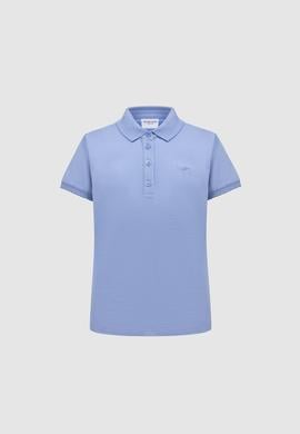 Kız Çocuk Polo Yaka Mor Basic Tişört - 50328218106