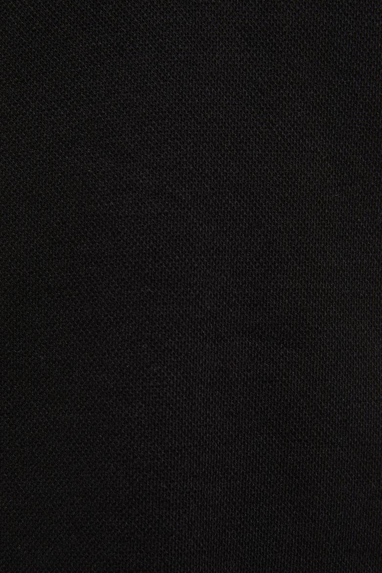 Kız Çocuk Polo Yaka Siyah Basic Tişört - 50328218050